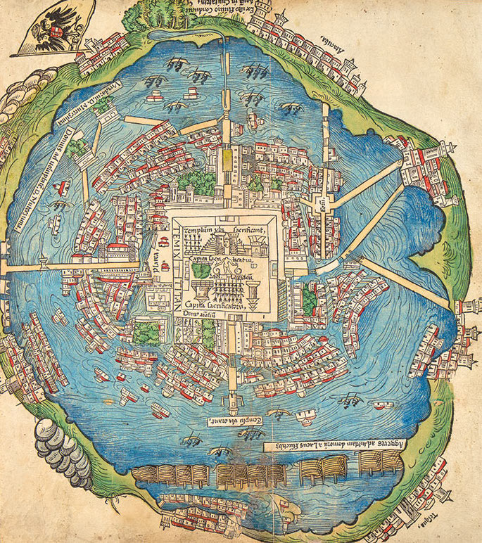 map of Tenochtitlan, 1524